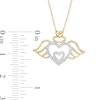 Thumbnail Image 3 of 1/10 CT. T.W. Diamond Angel Heart Pendant in 10K Gold