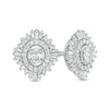 Thumbnail Image 1 of Marilyn Monroe™ Collection 5/8 CT. T.W. Oval Diamond Frame Starburst Stud Earrings in 10K White Gold
