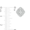 Thumbnail Image 3 of Marilyn Monroe™ Collection 5/8 CT. T.W. Oval Diamond Frame Starburst Stud Earrings in 10K White Gold