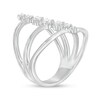Thumbnail Image 3 of 1/2 CT. T.W. Diamond Linear Seven Stone Open Shank Ring in 10K White Gold