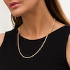 Thumbnail Image 2 of 3.0mm Glitter Rope Chain Necklace in Solid 14K Gold - 22"