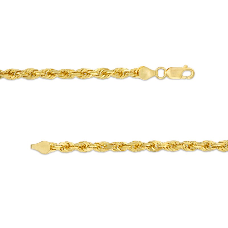 Main Image 3 of 4.4mm Glitter Rope Chain Necklace in Solid 14K Gold - 24"