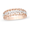 Thumbnail Image 1 of 3/8 CT. T.W. Diamond Rope Edge Anniversary Band in 10K Rose Gold