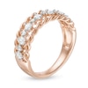 Thumbnail Image 2 of 3/8 CT. T.W. Diamond Rope Edge Anniversary Band in 10K Rose Gold