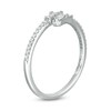 Thumbnail Image 2 of Marilyn Monroe™ Collection 1/5 CT. T.W. Baguette and Round Diamond Bypass Ring in 10K White Gold