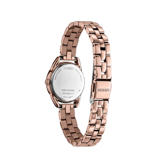 Ladies' Citizen Eco-Drive® Rose-Tone Watch with Dark Blue Dial (Model: EM0688-78L) Ladies' Citizen Eco-Drive® Rose-Tone Watch with Dark Blue Dial (Model: EM0688-78L)