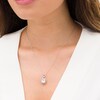 Thumbnail Image 2 of Oval Lab-Created White Sapphire Infinity Loop Pendant in Sterling Silver