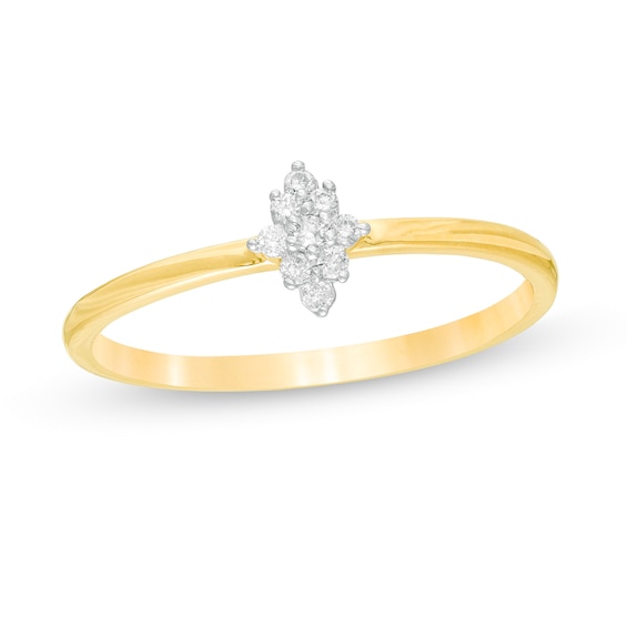 1/15 CT. T.w. Composite Marquise Diamond Promise Ring in 10K Gold