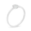 1/15 CT. T.W. Composite Diamond Oval Promise Ring in 10K White Gold