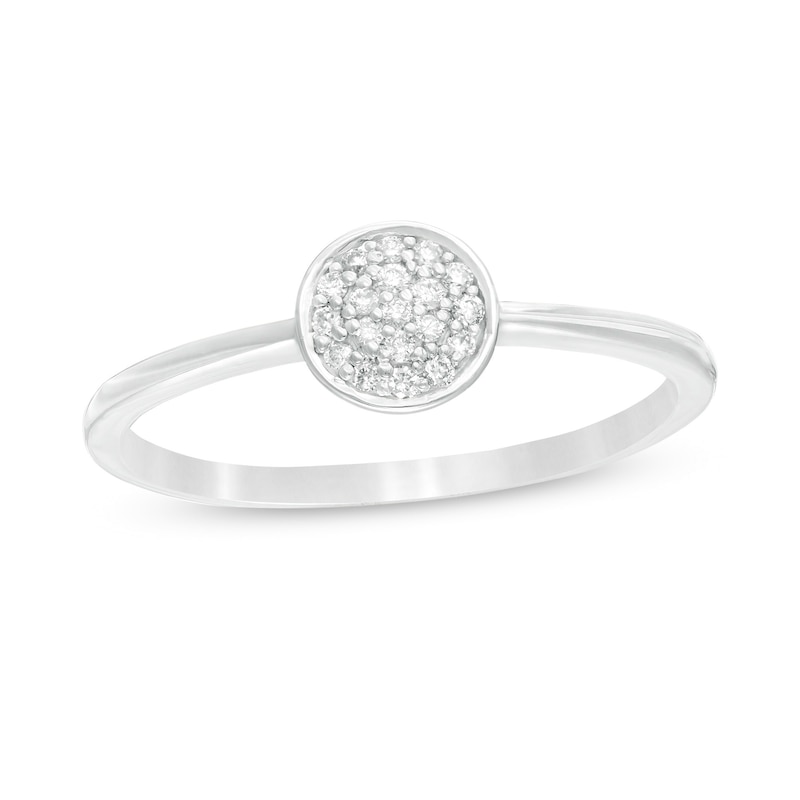 1/15 CT. T.W. Composite Diamond Promise Ring in 10K White Gold