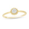 Thumbnail Image 1 of 1/15 CT. T.W. Composite Diamond Beaded Flower Promise Ring in 10K Gold