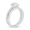 Thumbnail Image 3 of 3/8 CT. T.W. Emerald-Cut Diamond Frame Bridal Set in 14K White Gold