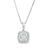 Thumbnail Image 1 of 3/8 CT. T.W. Diamond Cushion Frame Pendant in 10K White Gold