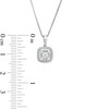 Thumbnail Image 3 of 3/8 CT. T.W. Diamond Cushion Frame Pendant in 10K White Gold