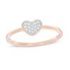 1/15 CT. T.W. Composite Diamond Heart Ring in 10K Rose Gold