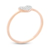 1/15 CT. T.W. Composite Diamond Heart Ring in 10K Rose Gold
