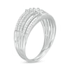 Thumbnail Image 3 of 1/2 CT. T.W. Diamond Five Row Open Shank Ring in 10K White Gold