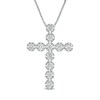 Thumbnail Image 1 of 1 CT. T.W. Diamond Cross Pendant in 10K White Gold
