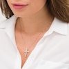 Thumbnail Image 2 of 1 CT. T.W. Diamond Cross Pendant in 10K White Gold