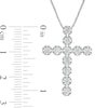 Thumbnail Image 3 of 1 CT. T.W. Diamond Cross Pendant in 10K White Gold