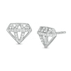 Thumbnail Image 1 of Marilyn Monroe™ Collection 1/6 CT. T.W. Diamond Stud Earrings in Sterling Silver