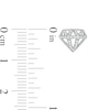 Thumbnail Image 3 of Marilyn Monroe™ Collection 1/6 CT. T.W. Diamond Stud Earrings in Sterling Silver