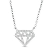 Thumbnail Image 1 of Marilyn Monroe™ Collection 1/6 CT. T.W. Diamond Necklace in Sterling Silver