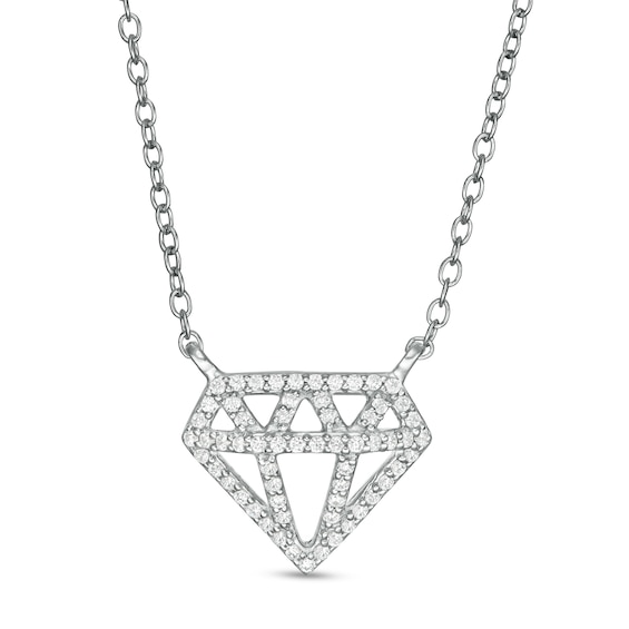 Marilyn Monroe™ Collection 1/6 CT. T.W. Diamond Necklace in Sterling Silver Marilyn Monroe™ Collection 1/6 CT. T.W. Diamond Necklace in Sterling Silver