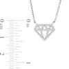 Thumbnail Image 2 of Marilyn Monroe™ Collection 1/6 CT. T.W. Diamond Necklace in Sterling Silver