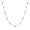 Thumbnail Image 0 of Marilyn Monroe™ Collection 1/2 CT. T.W. Diamond Marquise Station Necklace in 10K White Gold