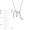 Thumbnail Image 3 of Marilyn Monroe™ Collection 1/5 CT. T.W. Diamond "M" Pendant in Sterling Silver