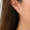 Thumbnail Image 2 of Marilyn Monroe™ Collection 1/5 CT. T.W. Diamond Solitaire Stud Earrings in 10K White Gold