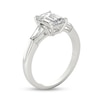 Thumbnail Image 1 of 2 CT. T.W. Emerald-Cut and Baguette Diamond Three Stone Engagement Ring in Platinum