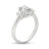 Thumbnail Image 1 of 1-1/3 CT. T.W. Emerald-Cut and Trapeze-Cut Diamond Three Stone Engagement Ring in Platinum