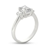 Thumbnail Image 1 of 1-1/3 CT. T.W. Emerald-Cut and Trapeze-Cut Diamond Three Stone Engagement Ring in Platinum