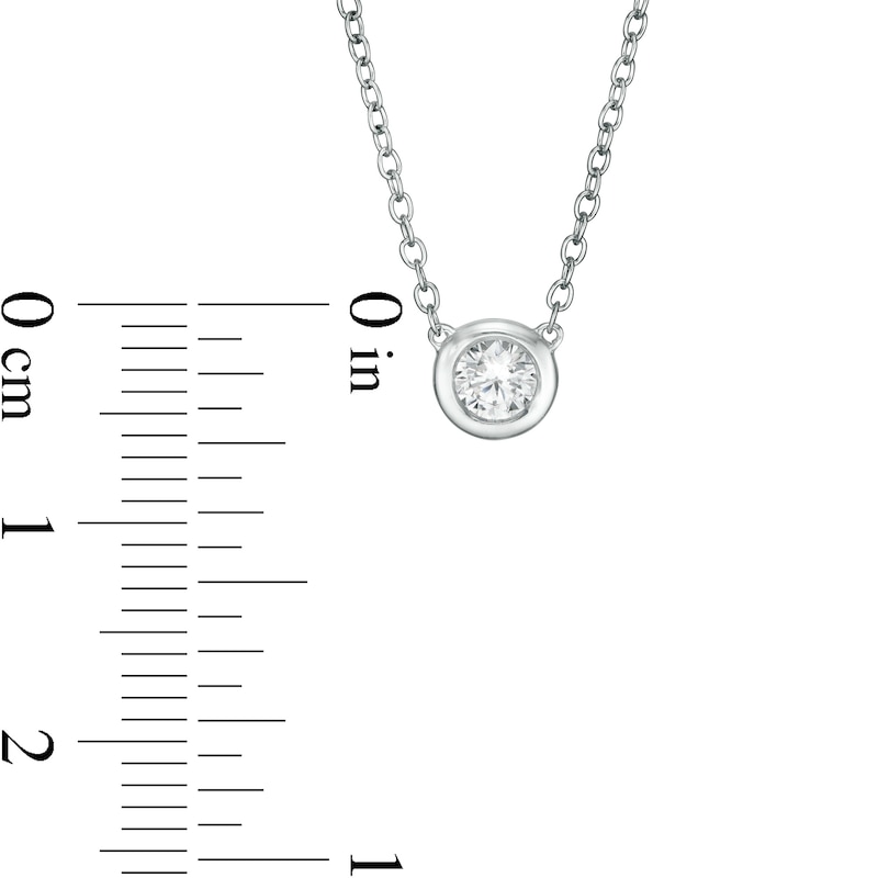 Main Image 4 of Marilyn Monroe™ Collection 1/5 CT. Solitaire Necklace in 10K White Gold