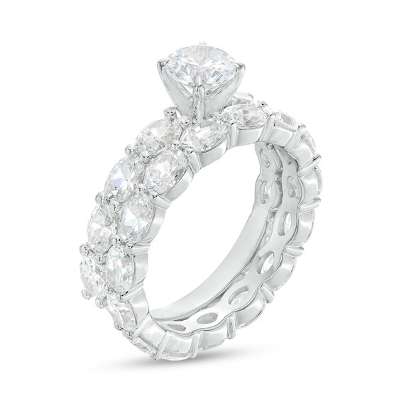 2 CT. T.W. Oval and Round 2 CT. T.W. Oval and Round Diamond Bridal Set in Platinum