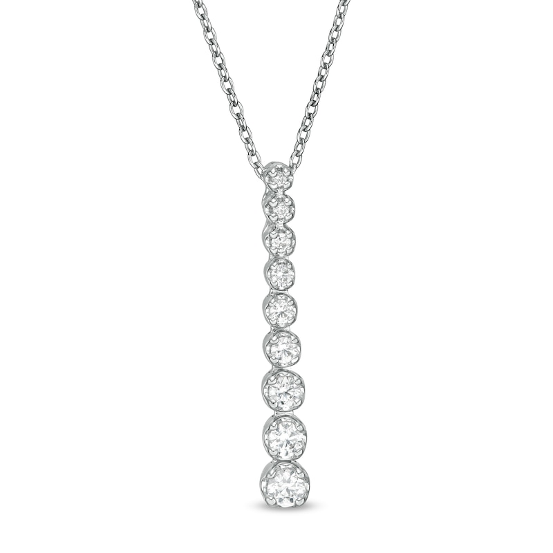 Main Image 1 of Marilyn Monroe™ Collection 3/8 CT. T.W. Journey Diamond Pendant in 10K White Gold