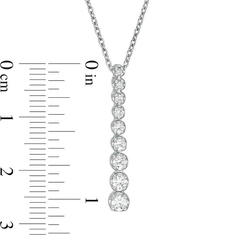 Main Image 2 of Marilyn Monroe™ Collection 3/8 CT. T.W. Journey Diamond Pendant in 10K White Gold
