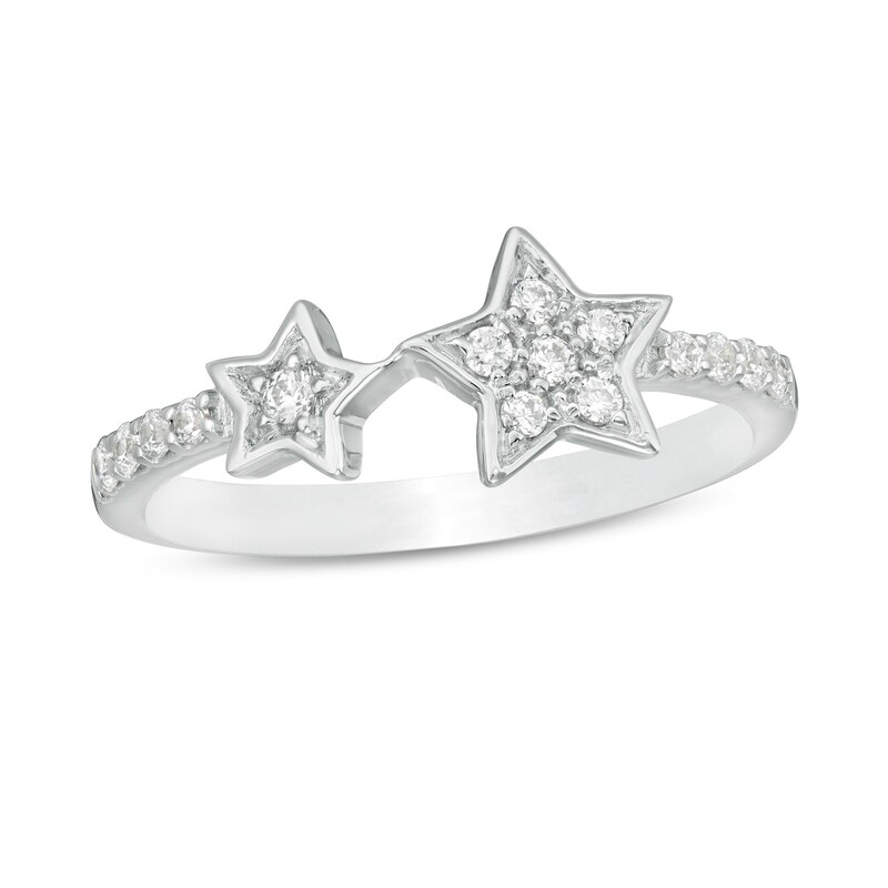 Main Image 1 of Marilyn Monroe™ Collection 1/5 CT. T.W. Diamond Star Ring in Sterling Silver