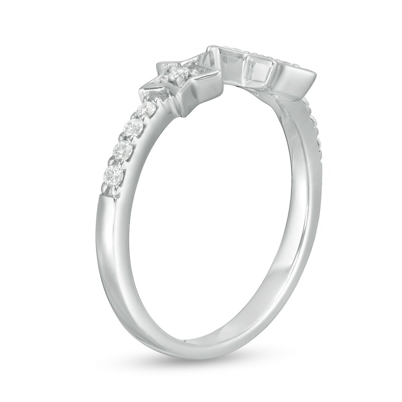 Main Image 2 of Marilyn Monroe™ Collection 1/5 CT. T.W. Diamond Star Ring in Sterling Silver