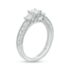 Thumbnail Image 3 of 1 CT. T.W. Princess-Cut Diamond Past Present Future® Vintage-Style Engagement Ring in 14K White Gold