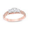 Thumbnail Image 1 of 7/8 CT. T.W. Diamond Past Present Future® Vintage-Style Engagement Ring in 14K Rose Gold