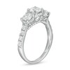 2 CT. T.W. Diamond Frame Past Present Future® Engagement Ring in 14K White Gold