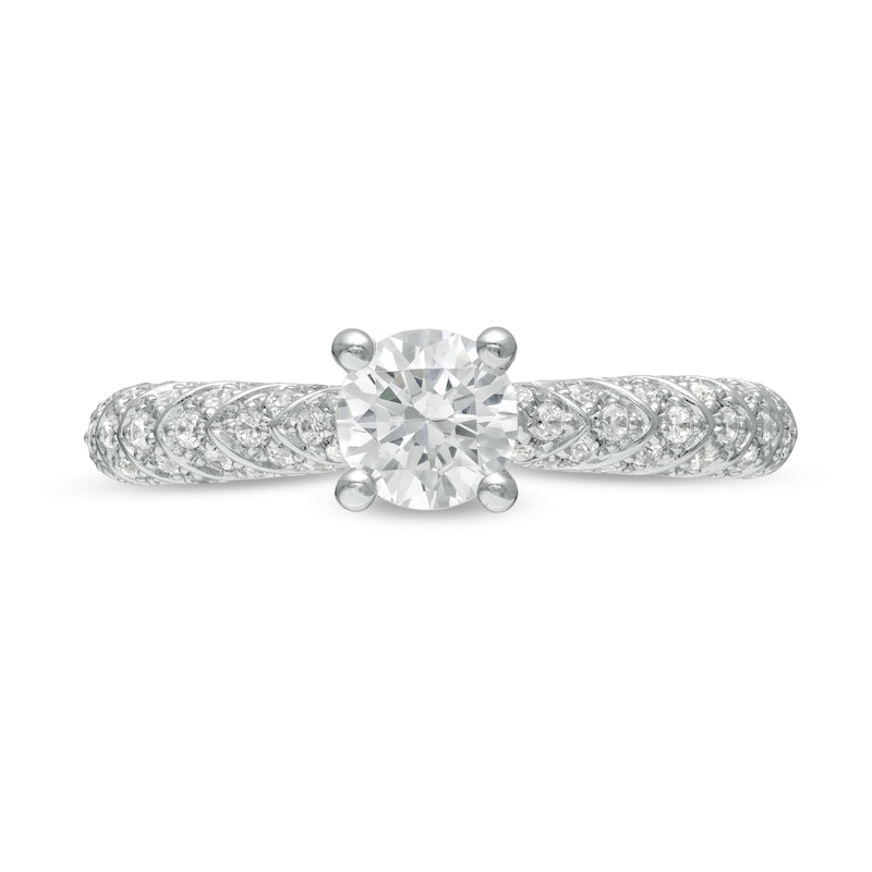 Celebration Ideal 7/8 CT. T.W. Certified Diamond Engagement Ring in 14K White Gold (I/I1)