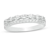 Thumbnail Image 1 of 1/2 CT. T.W. Oval and Round Diamond Double Row Band in 14K White Gold