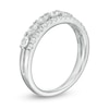 1/2 CT. T.W. Oval and Round Diamond Double Row Band in 14K White Gold