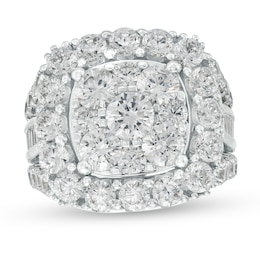 8 CT. T.W. Composite Diamond Cushion Frame Ring in 14K White Gold