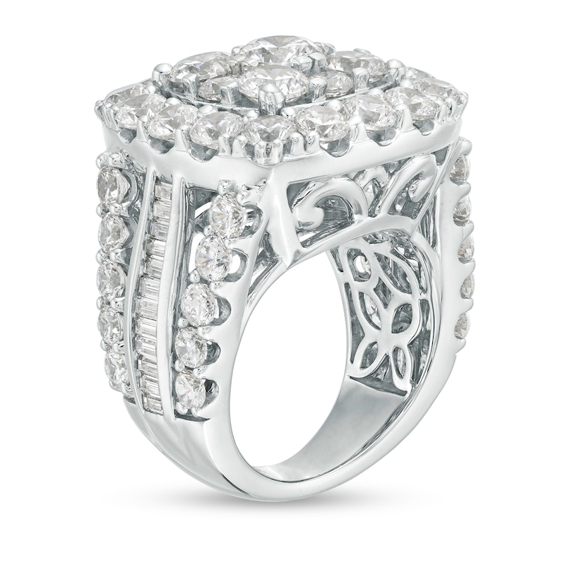 Main Image 3 of 8 CT. T.W. Composite Diamond Cushion Frame Ring in 14K White Gold