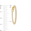 Thumbnail Image 2 of 1 CT. T.W. Diamond Inside-Out Hoop Earrings in 10K Gold